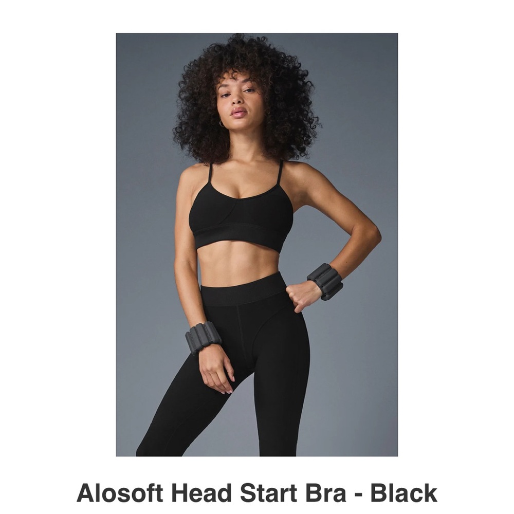 ALO Yoga Black Double Strap Bralette